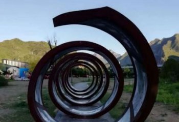 異形膠卷雕塑廠家 現代廣場小品 戶外不銹鋼膠卷雕塑廠