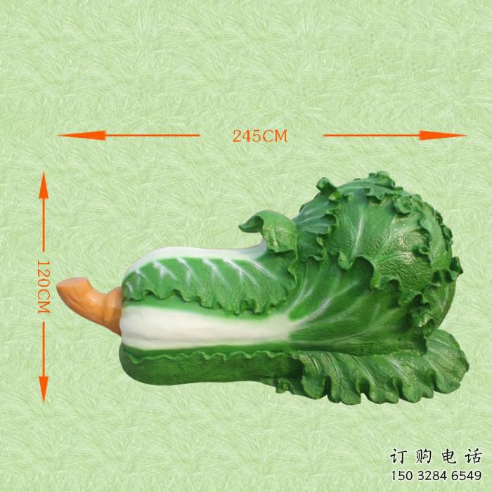 烤漆白菜雕塑廠家 彩繪仿真小品 歐式不銹鋼白菜雕塑廠