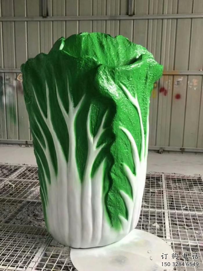 彩繪白菜雕塑廠家 公園擺件 街頭不銹鋼白菜雕塑廠