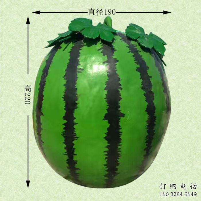 大型西瓜雕塑廠家 彩繪小品 戶外不銹鋼西瓜雕塑價格