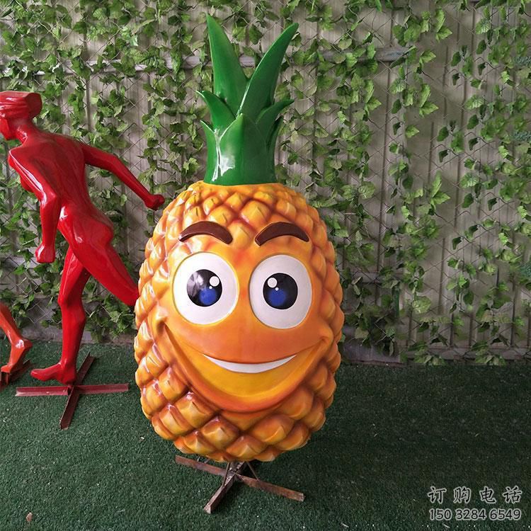 抽象菠蘿雕塑廠家 現代小品 創意菠蘿雕塑價格