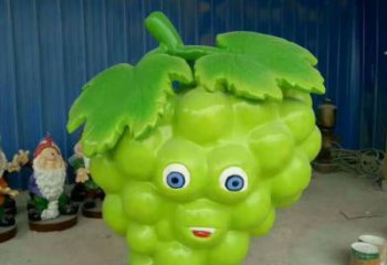 中式葡萄雕塑廠家 創(chuàng)意小品 仿真水果葡萄雕塑廠