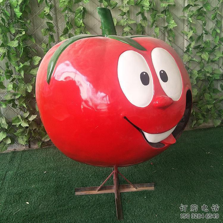 創意番茄雕塑廠家 彩繪小品 公園番茄雕塑廠
