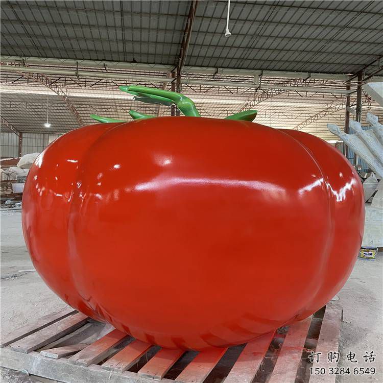 戶外番茄雕塑廠家 噴漆小品 仿真彩繪番茄雕塑廠