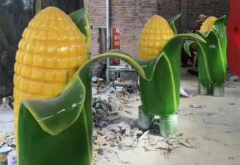 現代玉米雕塑廠家 大型別墅區擺件 仿真玉米雕塑定做