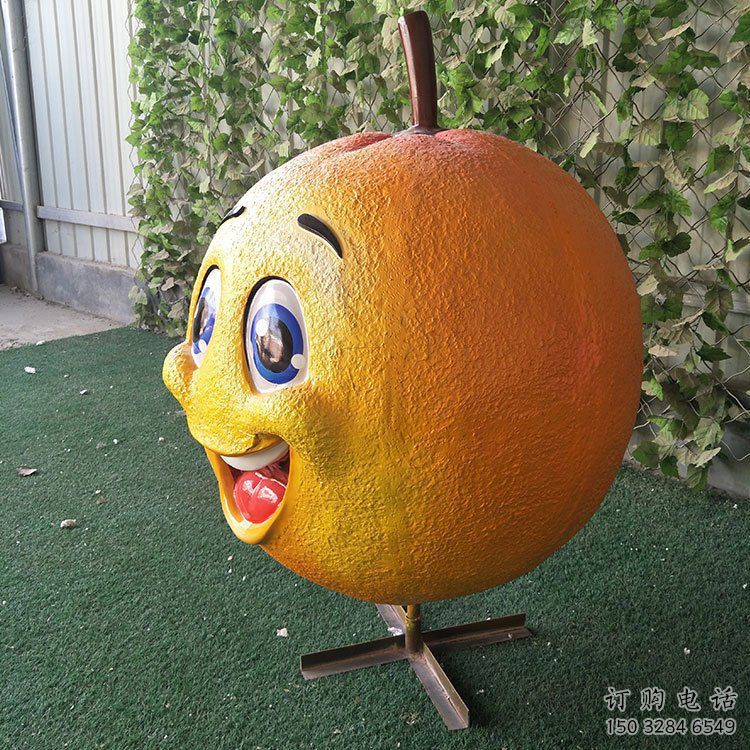 異形橘子雕塑廠家 現代公園小品 廣場橘子雕塑定制