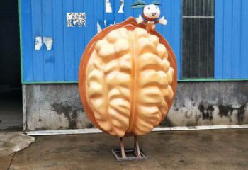 抽象核桃雕塑廠家 公園小品 異形核桃雕塑廠