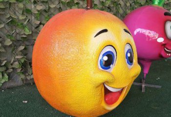 現代橙子雕塑廠家 大型別墅區擺件 仿真橙子雕塑廠