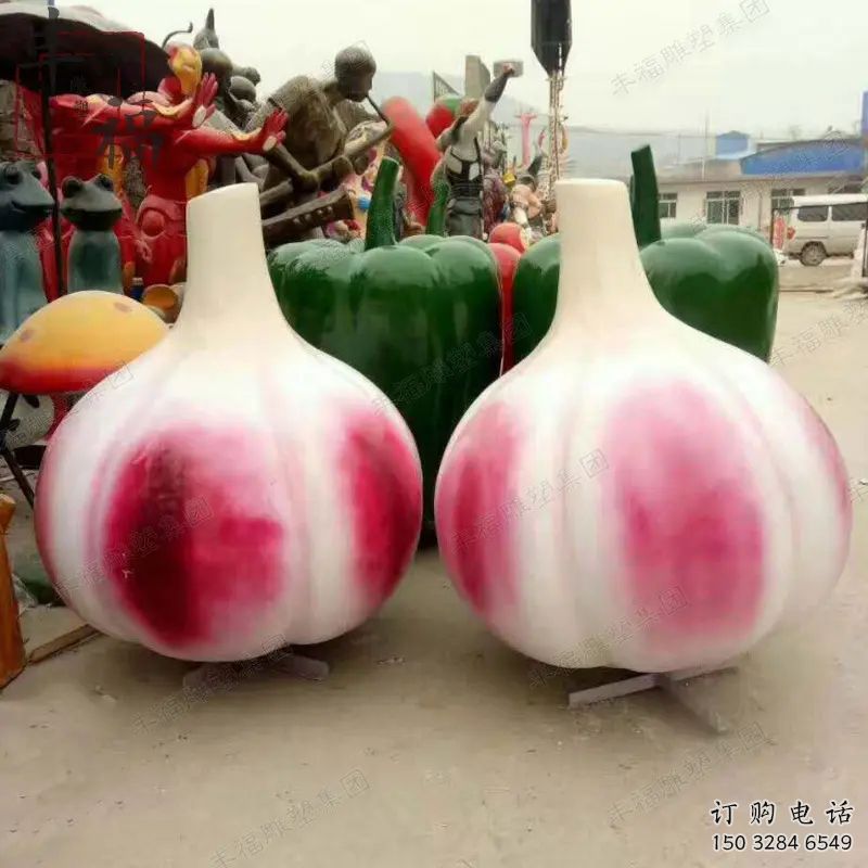 烤漆大蒜雕塑廠家 仿真小品 戶外大蒜雕塑規(guī)格