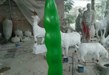 抽象豆角雕塑廠家 現(xiàn)代公園小品 仿真豆角雕塑制作