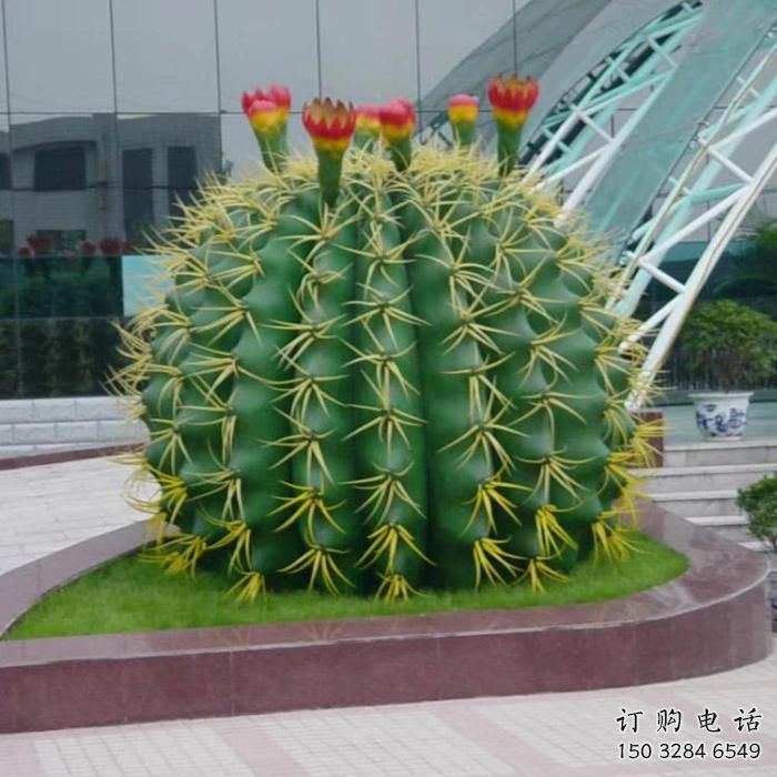 彩繪仙人掌雕塑廠家 創意擺件 街頭仙人掌雕塑制作
