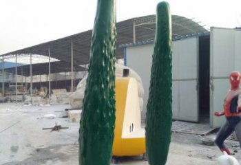 噴漆黃瓜雕塑廠(chǎng)家 中式小品 草地黃瓜雕塑廠(chǎng)