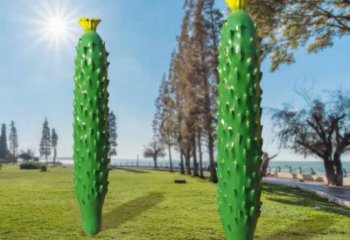 烤漆黃瓜雕塑廠(chǎng)家 仿真小品 戶(hù)外黃瓜雕塑制作