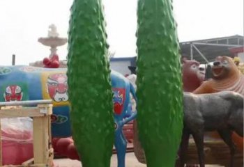 現(xiàn)代黃瓜雕塑廠(chǎng)家 大型別墅區(qū)擺件 大型黃瓜雕塑制作