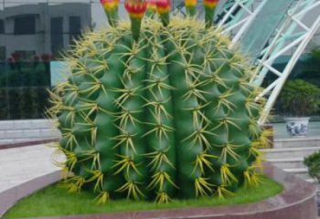 彩繪仙人掌雕塑廠家 創意擺件 街頭仙人掌雕塑制作