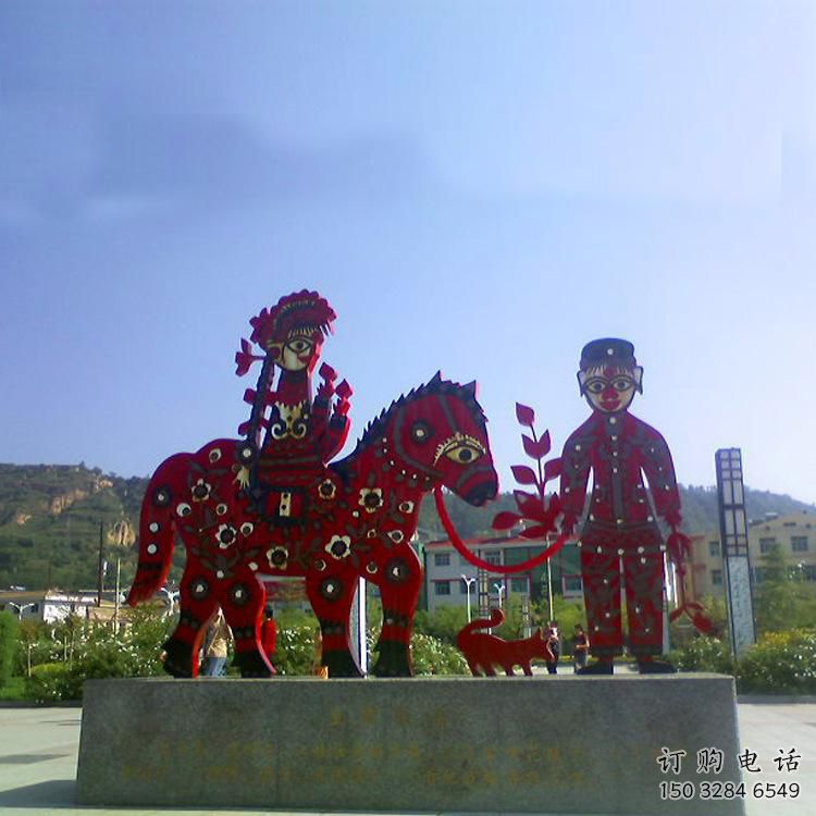 烤漆窗花雕塑廠家 剪紙小品 戶外不銹鋼窗花雕塑廠