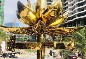 中式紫荊花雕塑廠家 現(xiàn)代小品 創(chuàng)意不銹鋼紫荊花雕塑制作