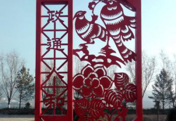 鏤空窗花雕塑廠家 園林小品 現(xiàn)代不銹鋼窗花雕塑廠