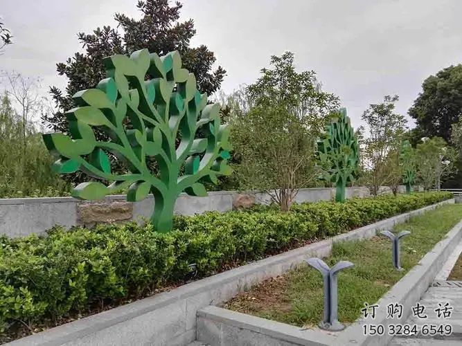 園林搖錢樹雕塑廠家 烤漆小品 中式不銹鋼搖錢樹雕塑廠