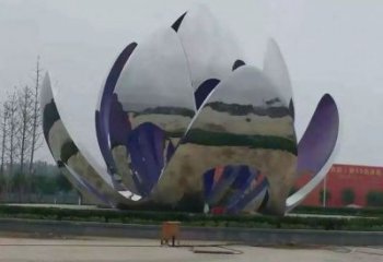 大型并蒂蓮雕塑廠家 鍛造小品 現(xiàn)代不銹鋼并蒂蓮雕塑廠