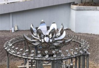 鍛造并蒂蓮雕塑廠家 現(xiàn)代小品 戶外不銹鋼并蒂蓮雕塑廠