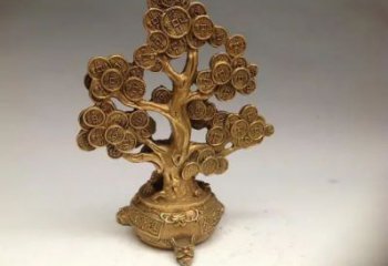 烤漆搖錢樹雕塑廠家 仿真小品 現代搖錢樹雕塑價格