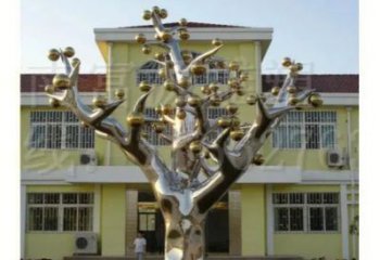 廣場搖錢樹雕塑廠家 鏡面小品 創意不銹鋼搖錢樹雕塑廠