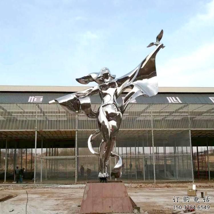 創意美女雕塑廠家 廣場小品 公園不銹鋼美女雕塑廠