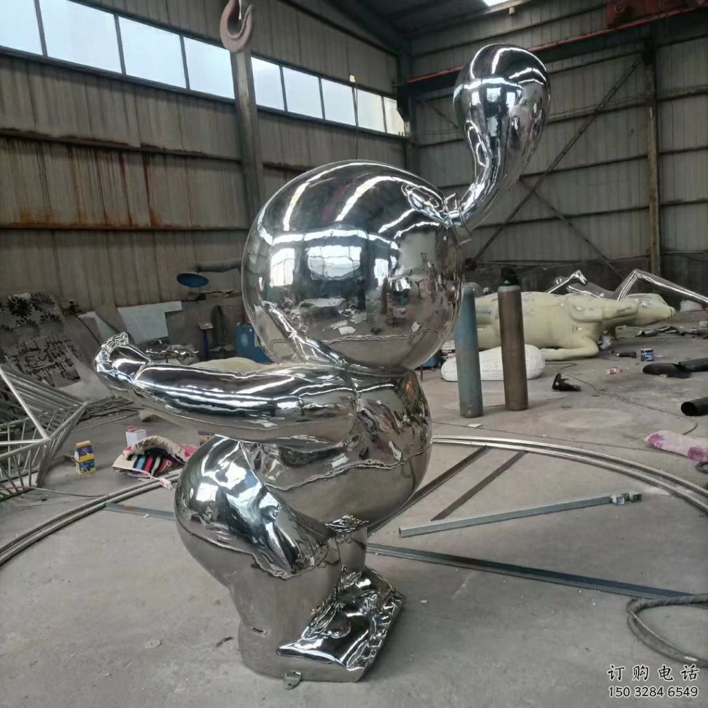 抽象小孩雕塑廠家 創意擺件小品  大型不銹鋼小孩雕塑報價