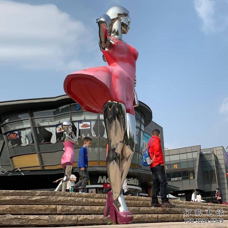 鍛造女孩雕塑廠家 風景區小品 戶外不銹鋼女孩雕塑定做