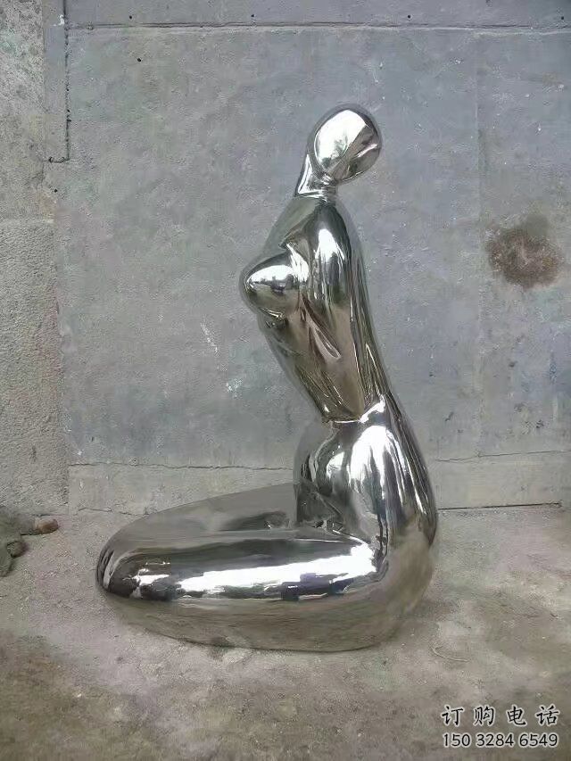 抽象女人體雕塑廠家 公園小品 創意不銹鋼女人體雕塑廠