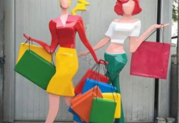 歐式女孩雕塑廠家 抽象擺件 大型商場不銹鋼女孩雕塑廠