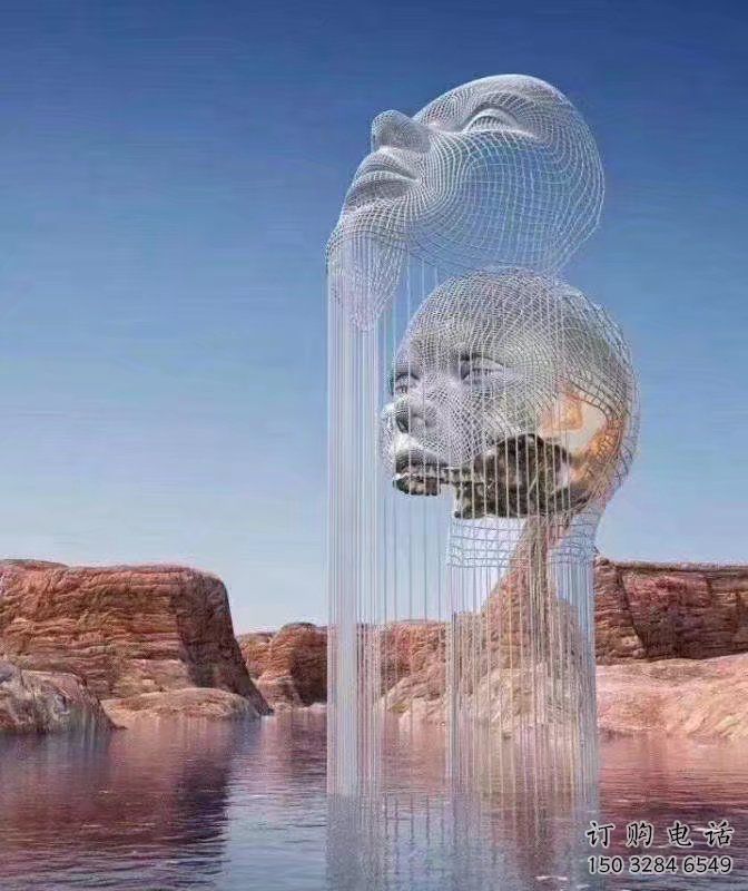 歐式少女雕塑廠家 抽象擺件  現代不銹鋼少女雕塑廠