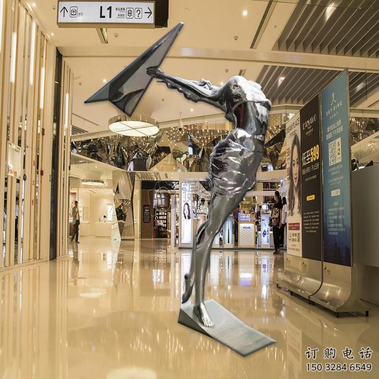 歐式女子雕塑廠家 抽象擺件  商場(chǎng)不銹鋼女子雕塑價(jià)格