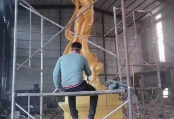 房地產飛天雕塑廠家 園林擺件 鍛造不銹鋼飛天雕塑制作