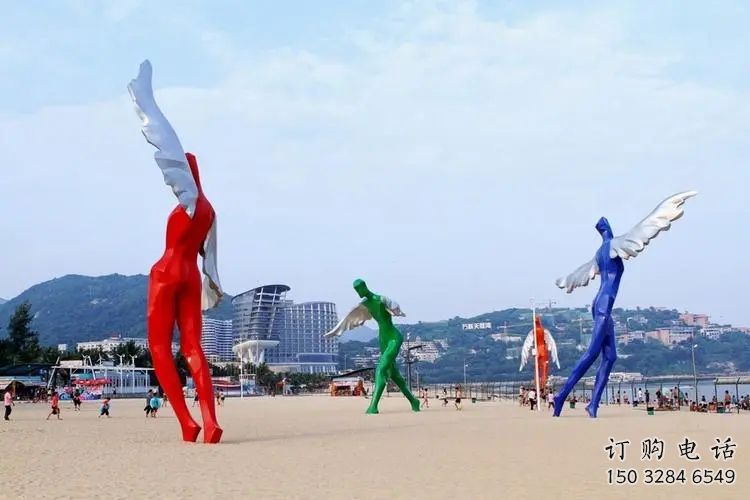 烤漆飛人雕塑廠家 體育小品 戶外不銹鋼飛人雕塑廠