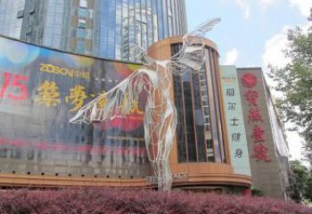 鏤空飛人雕塑廠家 園林小品 住宅小區(qū)不銹鋼飛人雕塑廠