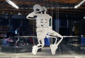 體育飛人雕塑廠家 剪影運(yùn)動小品 商業(yè)街不銹鋼飛人雕塑廠