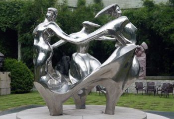 公園飛人雕塑廠家 戶外擺件 戶外鏡面不銹鋼飛人雕塑