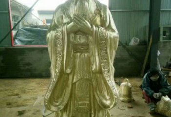 大型孔子雕塑廠家 鍛造小品  校園廣場孔子雕塑制作