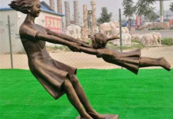 游樂場母愛雕塑廠家 幼兒園擺件 噴漆不銹鋼母愛雕塑廠