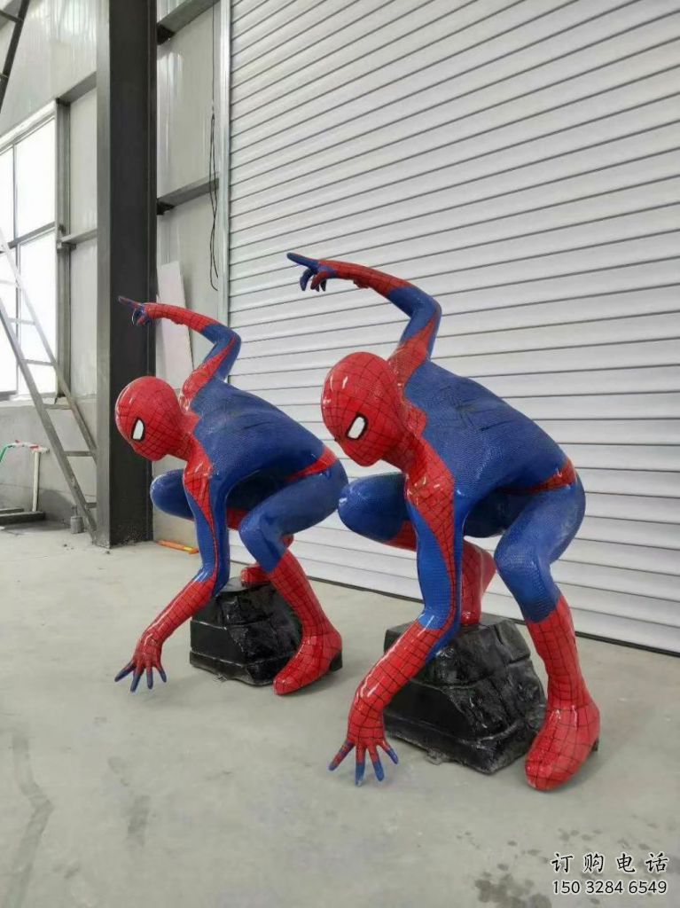 現(xiàn)代蜘蛛俠雕塑廠家 大型別墅區(qū)擺件 抽象蜘蛛俠雕塑廠