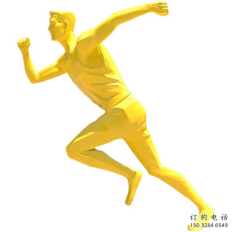 戶外跑步雕塑廠家 噴漆小品 大型不銹鋼跑步雕塑廠