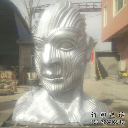 中式頭像雕塑廠家 啞光小品 游樂場不銹鋼頭像雕塑廠