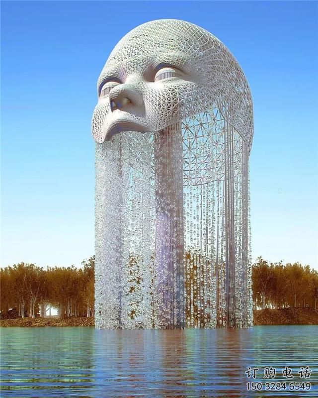 公園肖像雕塑廠家 戶外擺件  鏤空不銹鋼肖像雕塑廠