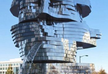 幾何頭像雕塑廠家 公園小品 異形不銹鋼頭像雕塑廠