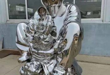 鏡面老頭雕塑廠家 大型擺件 戶外不銹鋼老頭雕塑廠