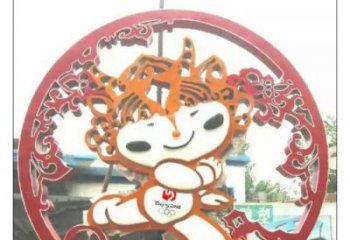 烤漆福娃雕塑廠家 體育小品 現(xiàn)代不銹鋼福娃雕塑廠