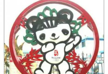 現(xiàn)代福娃雕塑廠家 大型別墅區(qū)擺件  剪紙不銹鋼福娃雕塑廠