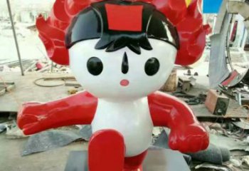 彩繪福娃雕塑廠家  現(xiàn)代擺件 街頭不銹鋼福娃雕塑廠